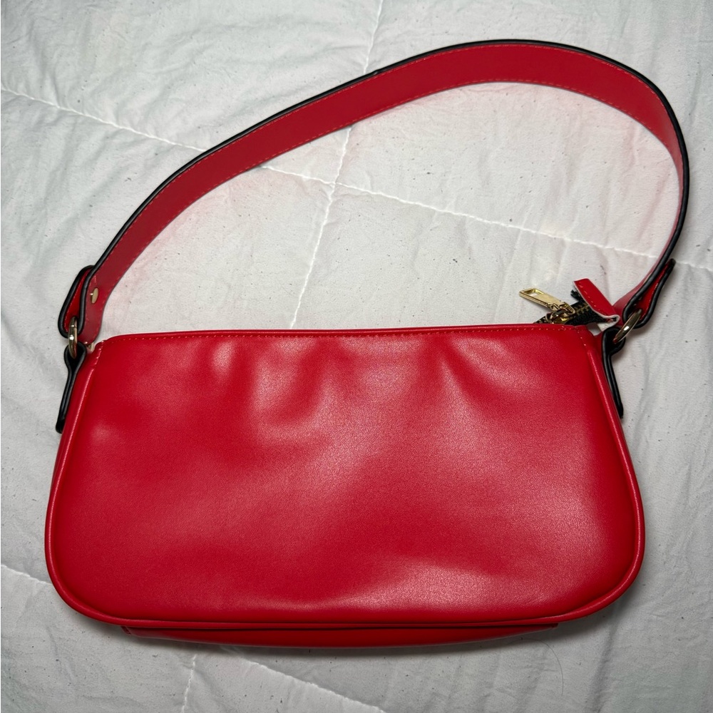 Red Leather Shoulder Bag